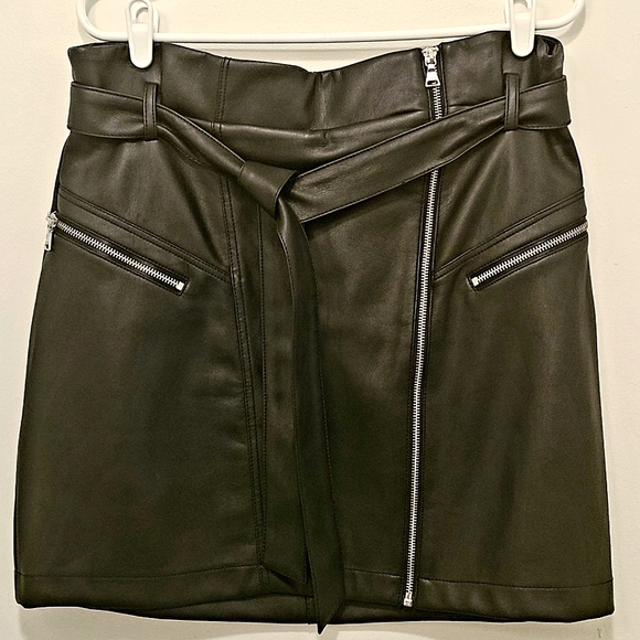 Express Dresses & Skirts - EXPRESS Black Faux Leather Mini Skirt